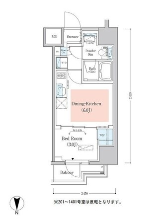 木場駅 徒歩5分 6階の物件間取画像